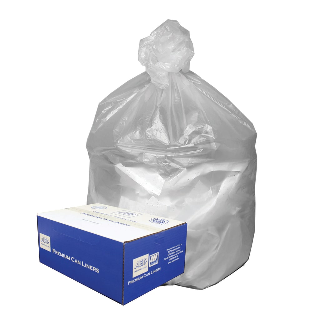 Webster Ultra Plus High-Density Trash Can Liners, 31-33 Gallons, 11 Mic Thick, 33in x 40in, Box Of 100