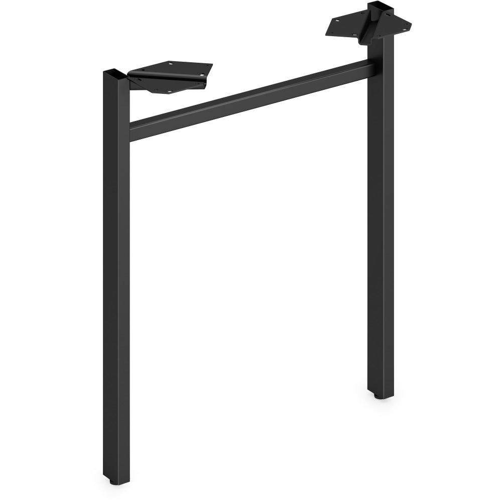 HON Mod Collection Worksurface 24inW U-leg Support - 24in - Finish: Black
