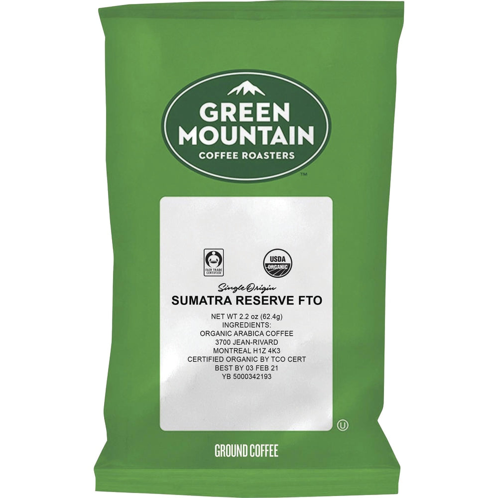 Green Mountain Coffee Ground Coffee, Spiced Blend, 2 Oz Per Bag, Case Of 50 Bags