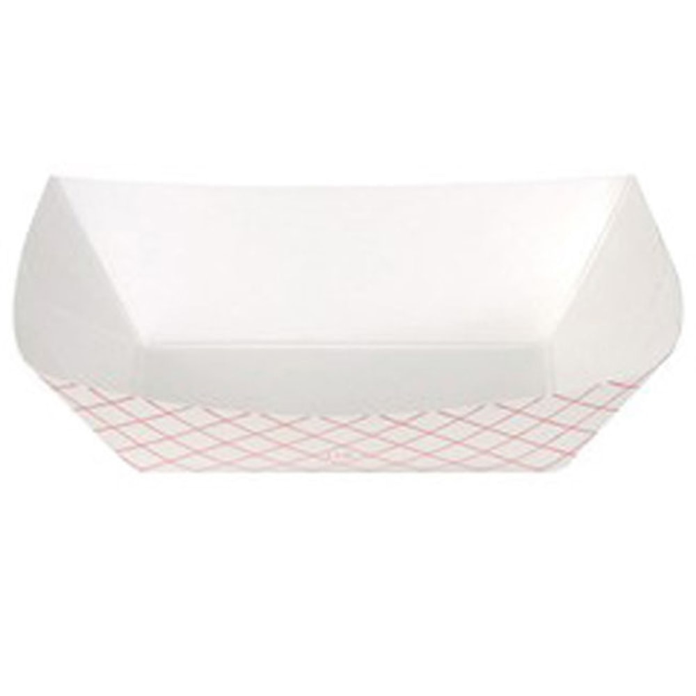 Dixie Boat-Shaped Food Trays, 1 Lbs, Red/White, Case Of 1,000