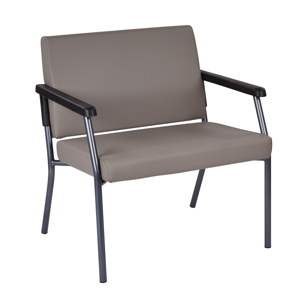 Office Star Worksmart 29in Bariatric Big & Tall Guest Chair, Stratus/Gunmetal Gray