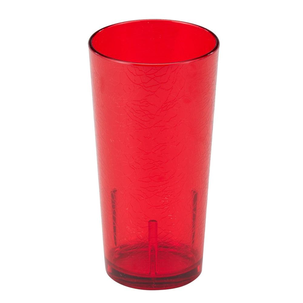 Cambro Del Mar Styrene Tumblers, 16 Oz, Ruby Red, Pack Of 36 Tumblers