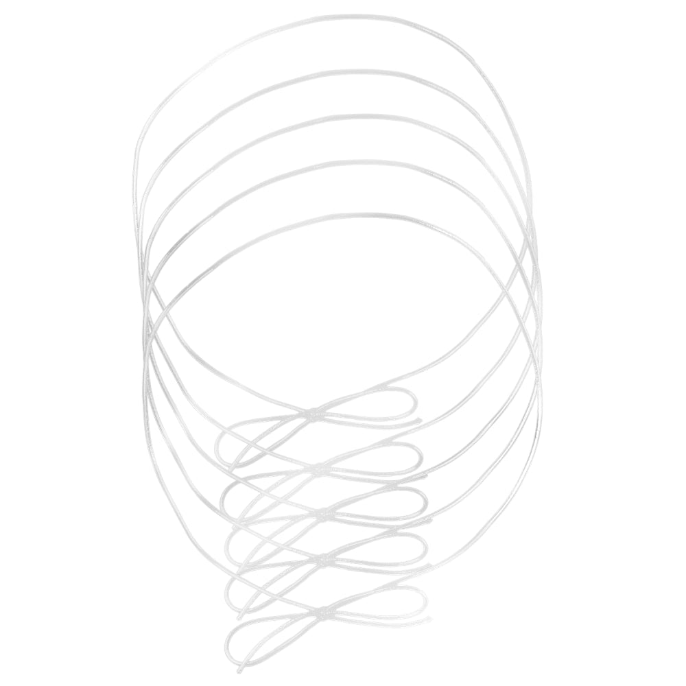 JAM Paper Medium Elastic Gift Wrap String Ties, 16in, White, Pack Of 5 Ties
