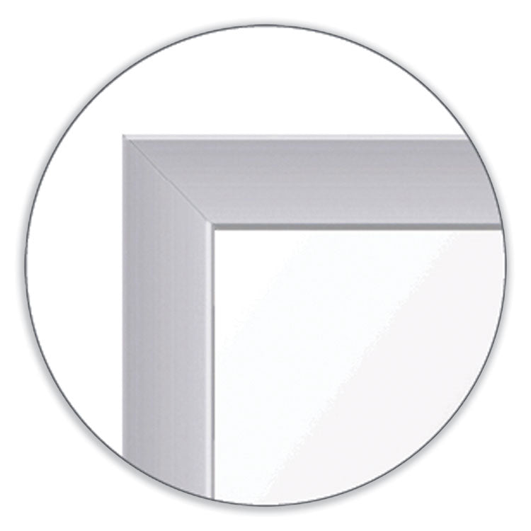 1 x 1 Grid Magnetic Whiteboard, 72.5" x 48.5", White/Gray Surface, Satin Aluminum Frame
