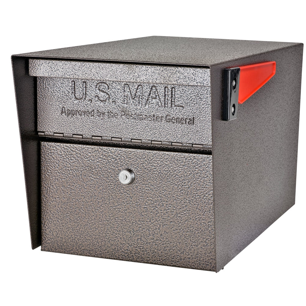 Mail Boss Mail Manager Locking Security Mailbox, 11-1/4inH x 10-3/4inW x 21inD, Bronze