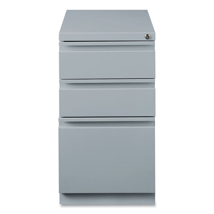 Full-Width Pull 20 Deep Mobile Pedestal File, 3-Drawer: Box/Box/File, Letter, Platinum, 15 x 19.88 x 27.75