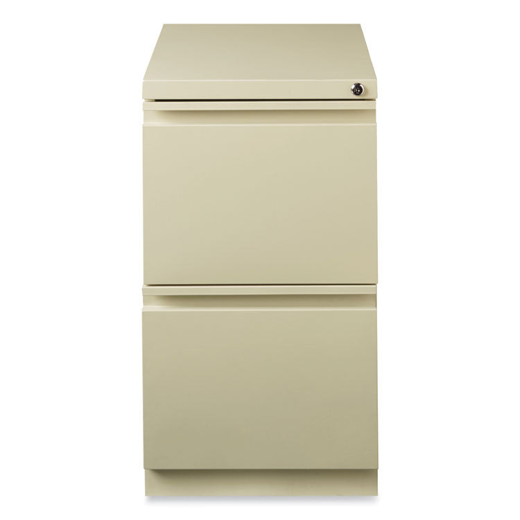 Full-Width Pull 20 Deep Mobile Pedestal File, 2-Drawer: File/File, Letter, Putty, 15 x 19.88 x 27.75