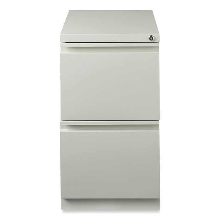 Full-Width Pull 20 Deep Mobile Pedestal File, 2-Drawer: File/File, Letter, Light Gray, 15 x 19.88 x 27.75