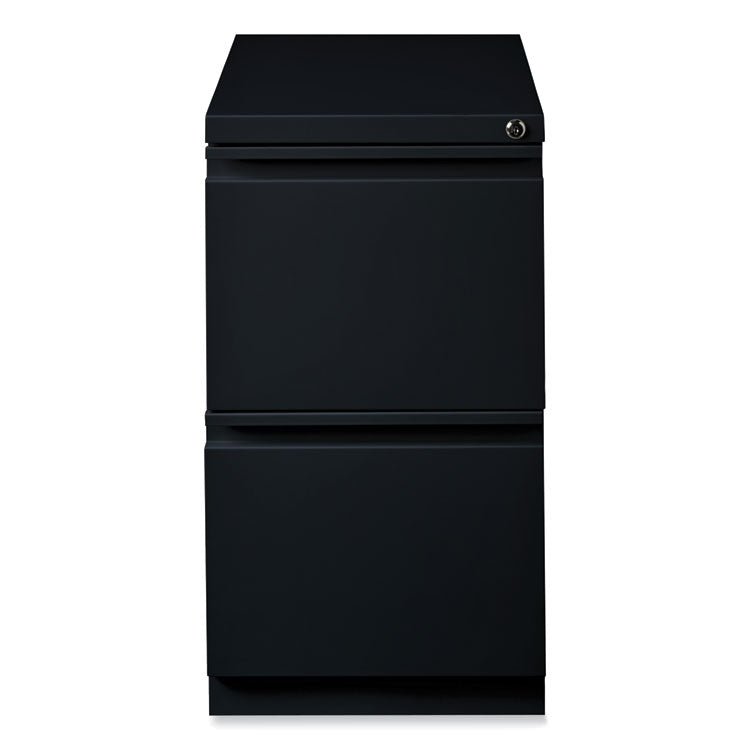 Full-Width Pull 20 Deep Mobile Pedestal File, 2-Drawer: File/File, Letter, Black, 15 x 19.88 x 27.75