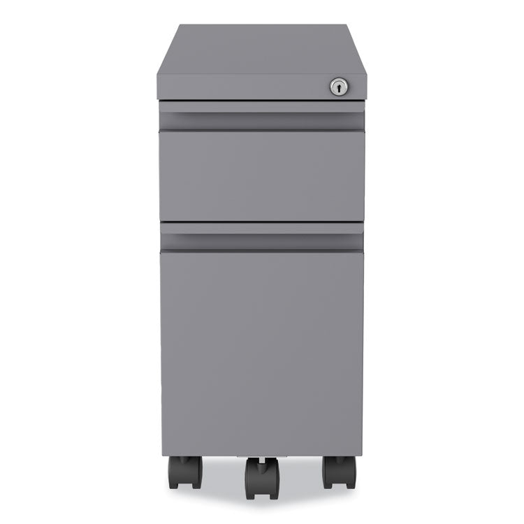 Zip Mobile Pedestal File, 2-Drawer, Box/File, Legal/Letter, Arctic Silver, 10 x 19.88 x 21.75