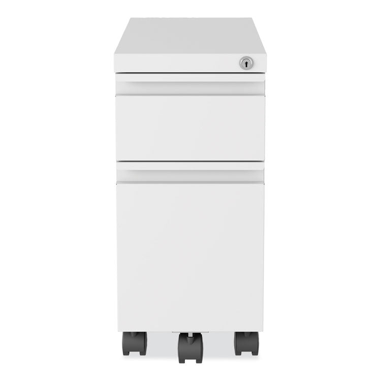 Zip Mobile Pedestal File, 2-Drawer: Box/File, Legal/Letter, White, 10 x 19.88 x 21.75