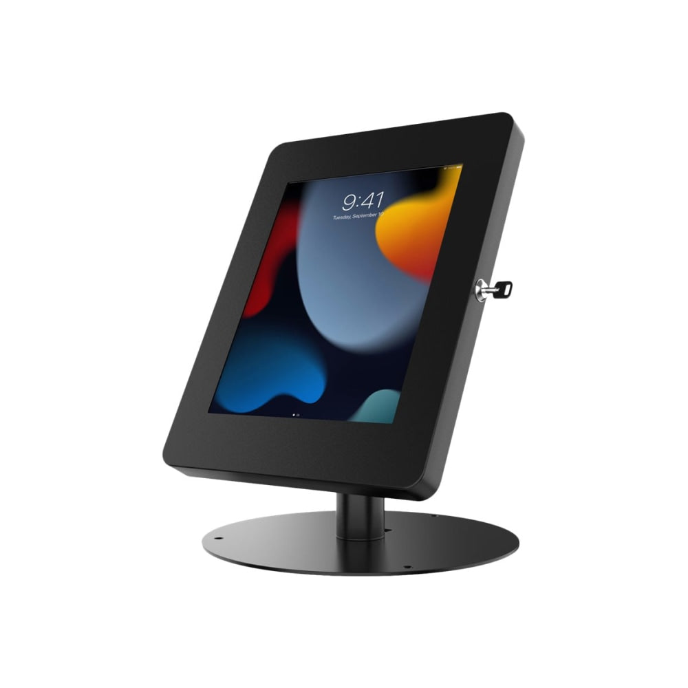 CTA Digital Hyperflex Security Kiosk Stand w/ Enclosure for iPad 10th Gen & More - Aluminum, Metal - Black