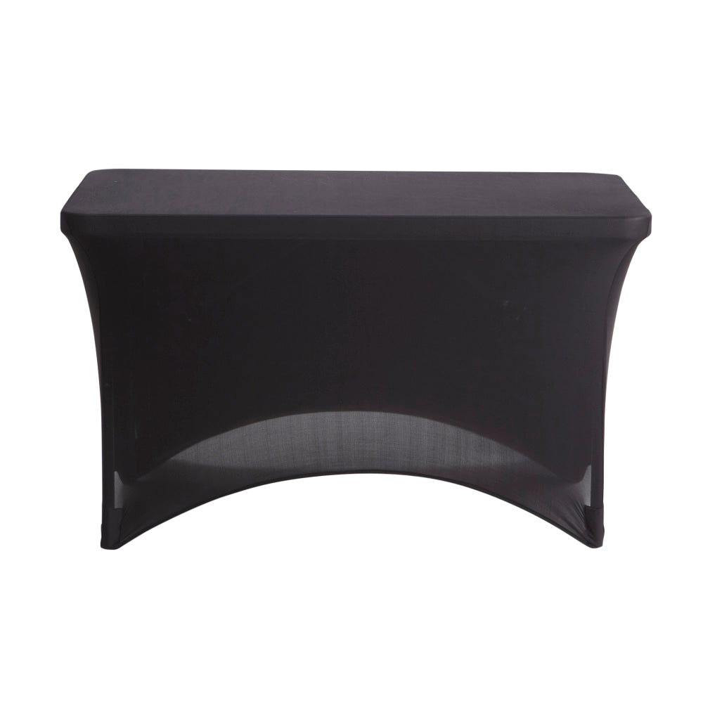 Iceberg Fabric Table Cover, 24in x 48in, Black
