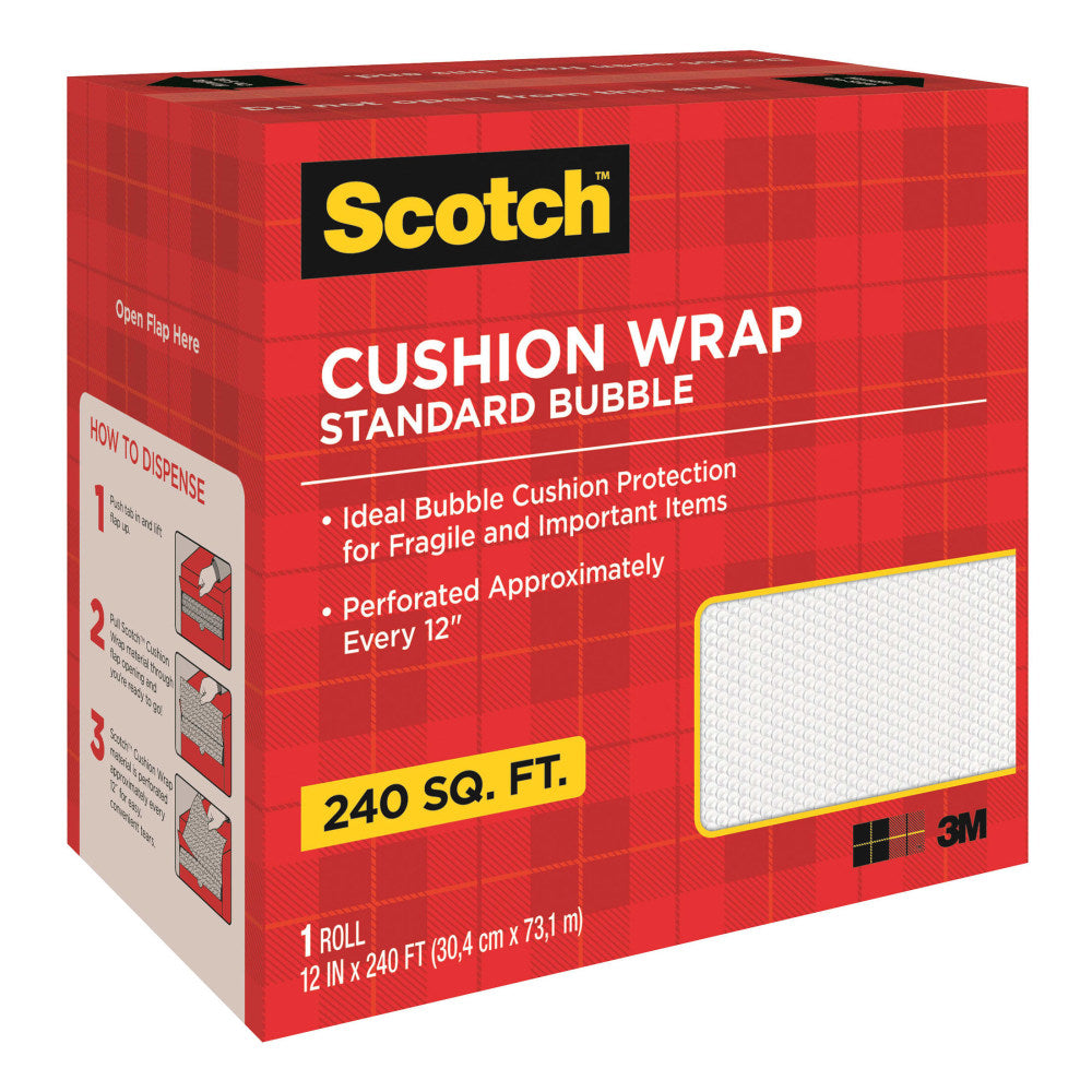 Scotch Perforated Cushion Wrap, 12in x 240ft, Clear