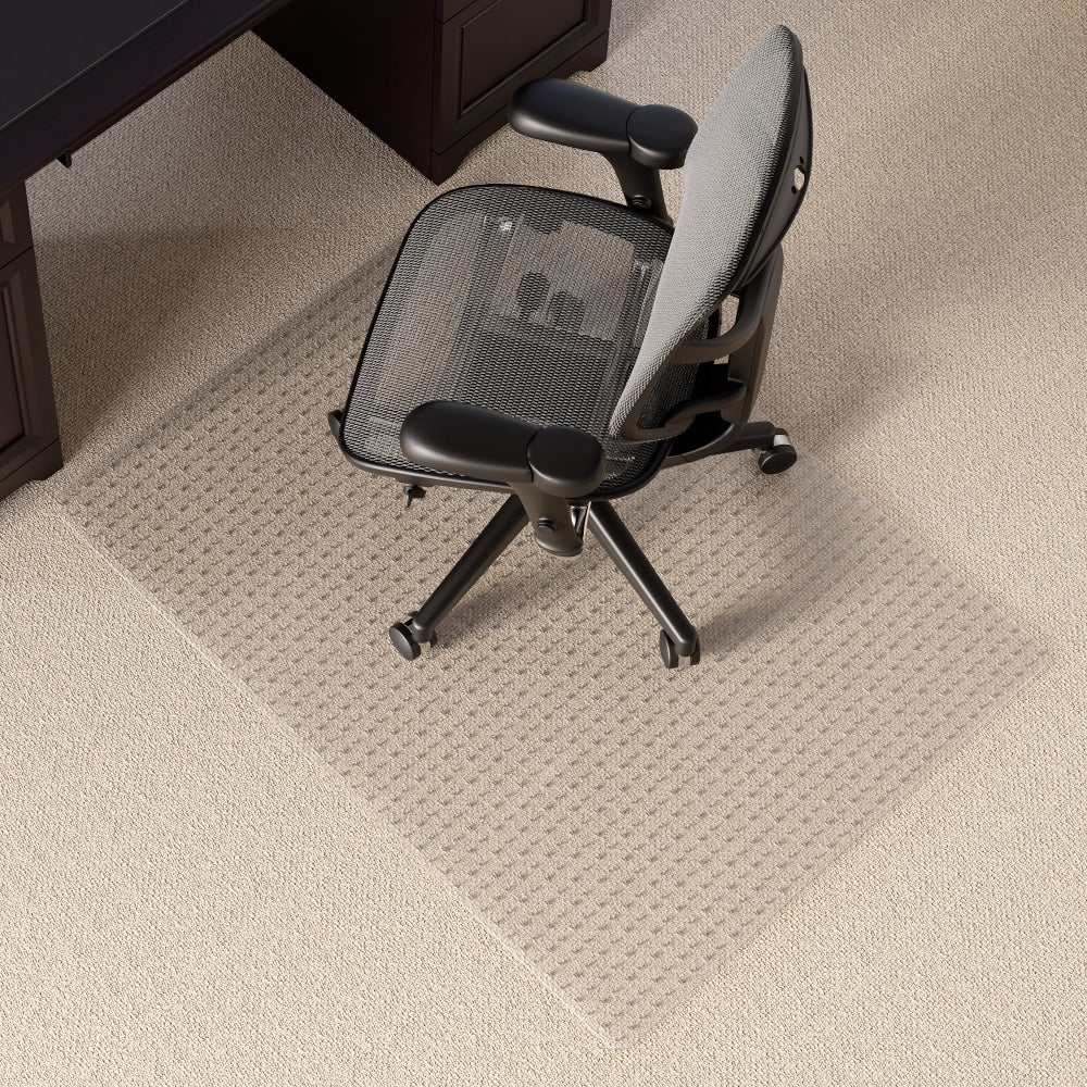 Realspace Medium Pile Chair Mat, 36in x 48in, Clear