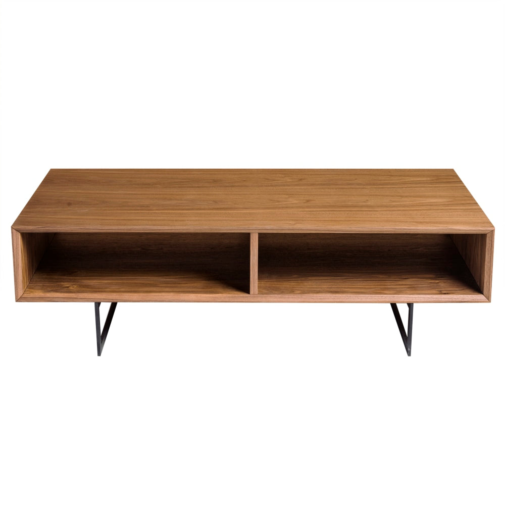 Eurostyle Anderson Coffee Table With Storage, 14inH x 47inW x 23-1/2inD, Walnut