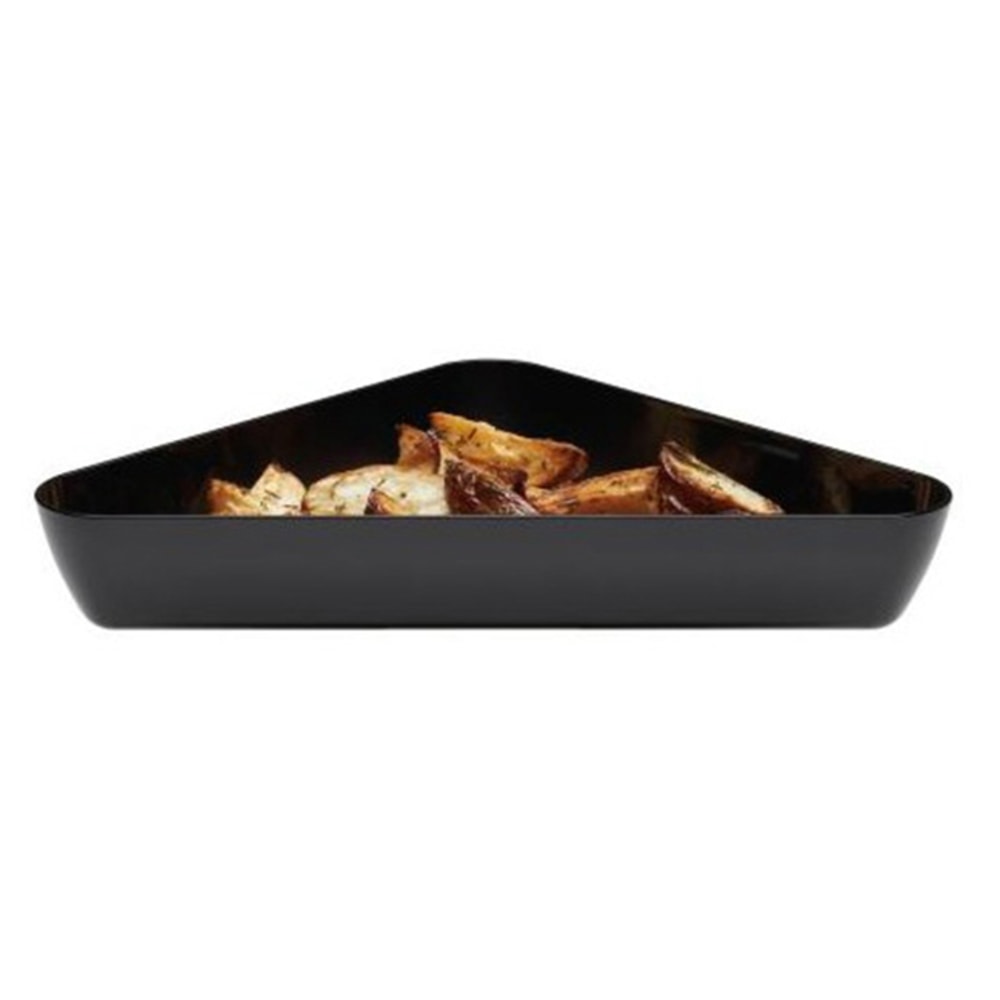 Cambro ShowFest Plastic Triangular Dish, 3 Qt, Black