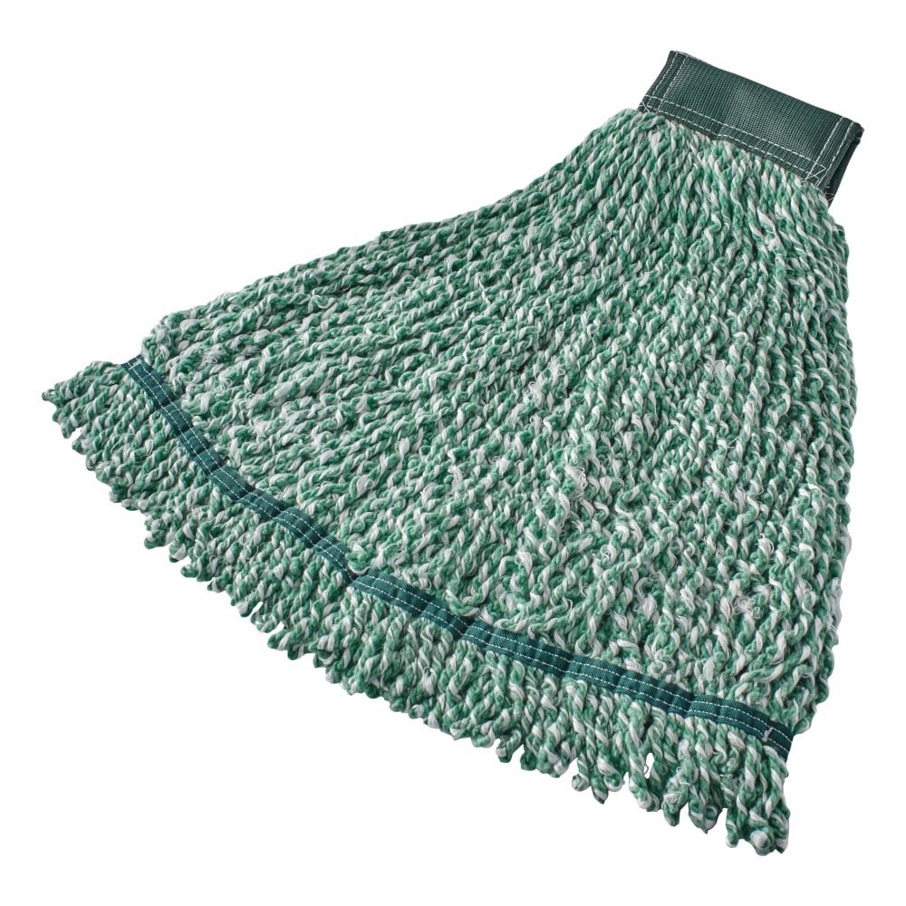 Rubbermaid Web Foot Wet Mop, 5in Band, Microfiber, Green