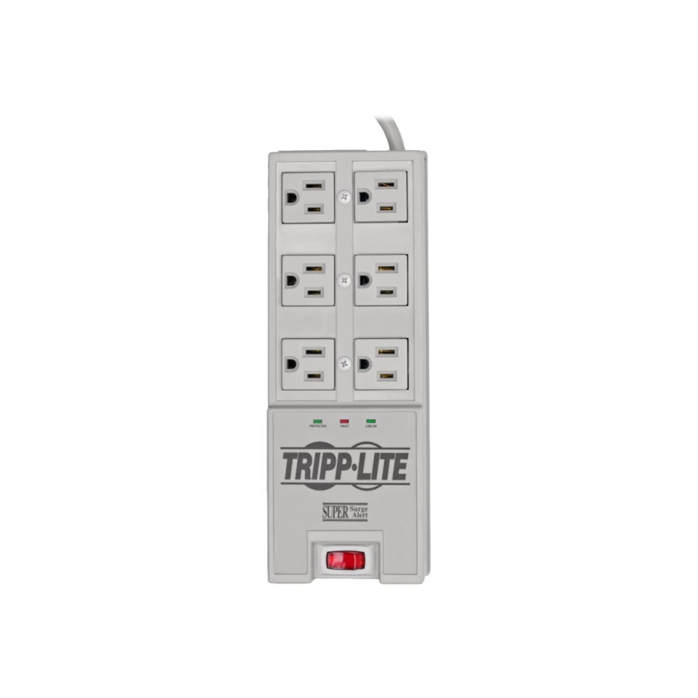 Tripp Lite Surge Protector Power Strip 6 Outlet 6ft Cord 2420 Joules Auto Shut Off - Surge protector - AC 120 V - output connectors: 6 - United States - white