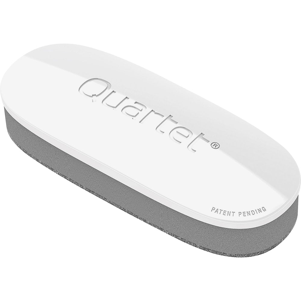 Quartet Dry-Erase Board Eraser, 2in x 5in, White/Silver