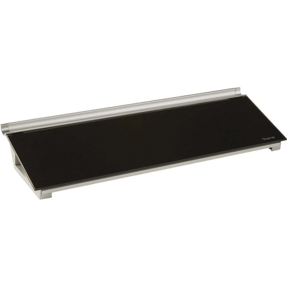 Quartet Glass Unframed Dry-Erase Whiteboard Desktop Computer Pad, 6in x 18in, Black