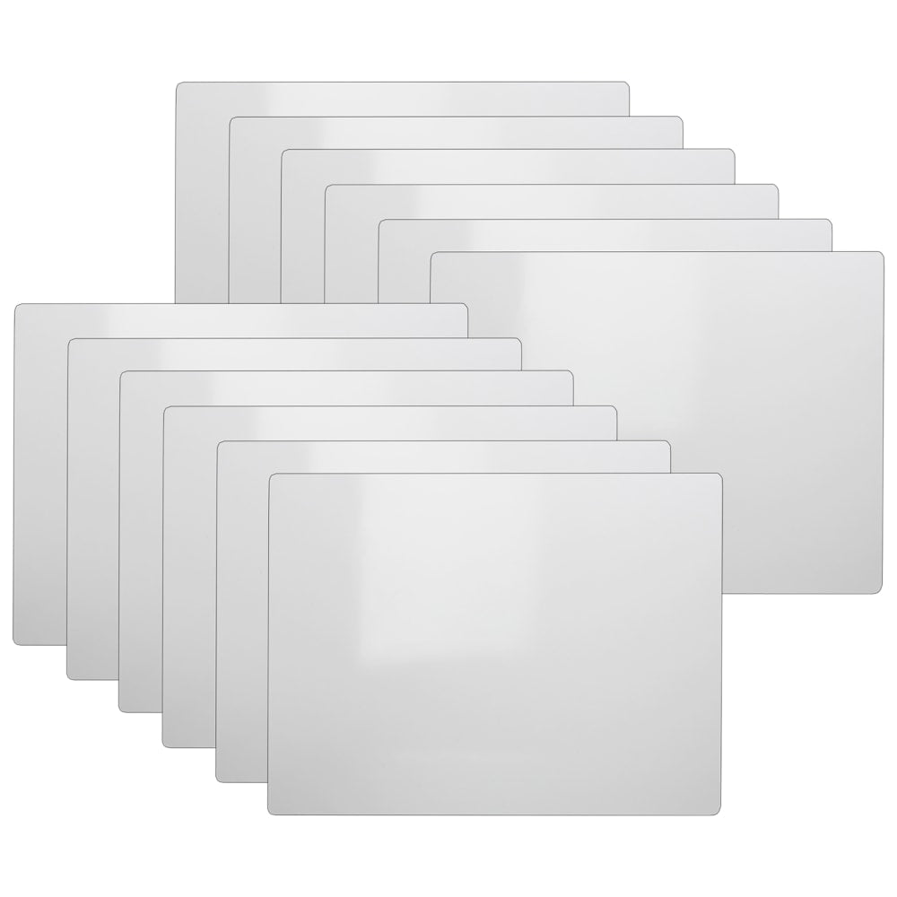 Flipside Products Two-Sided Dry-Erase Boards, 5in x 7in, White, Pack Of 12 Boards