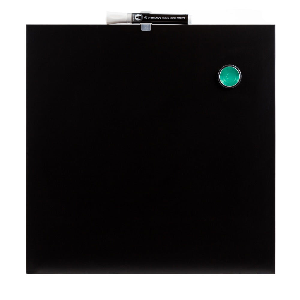 U Brands Unframed Magnetic Chalkboard, 14in x 14in, Black