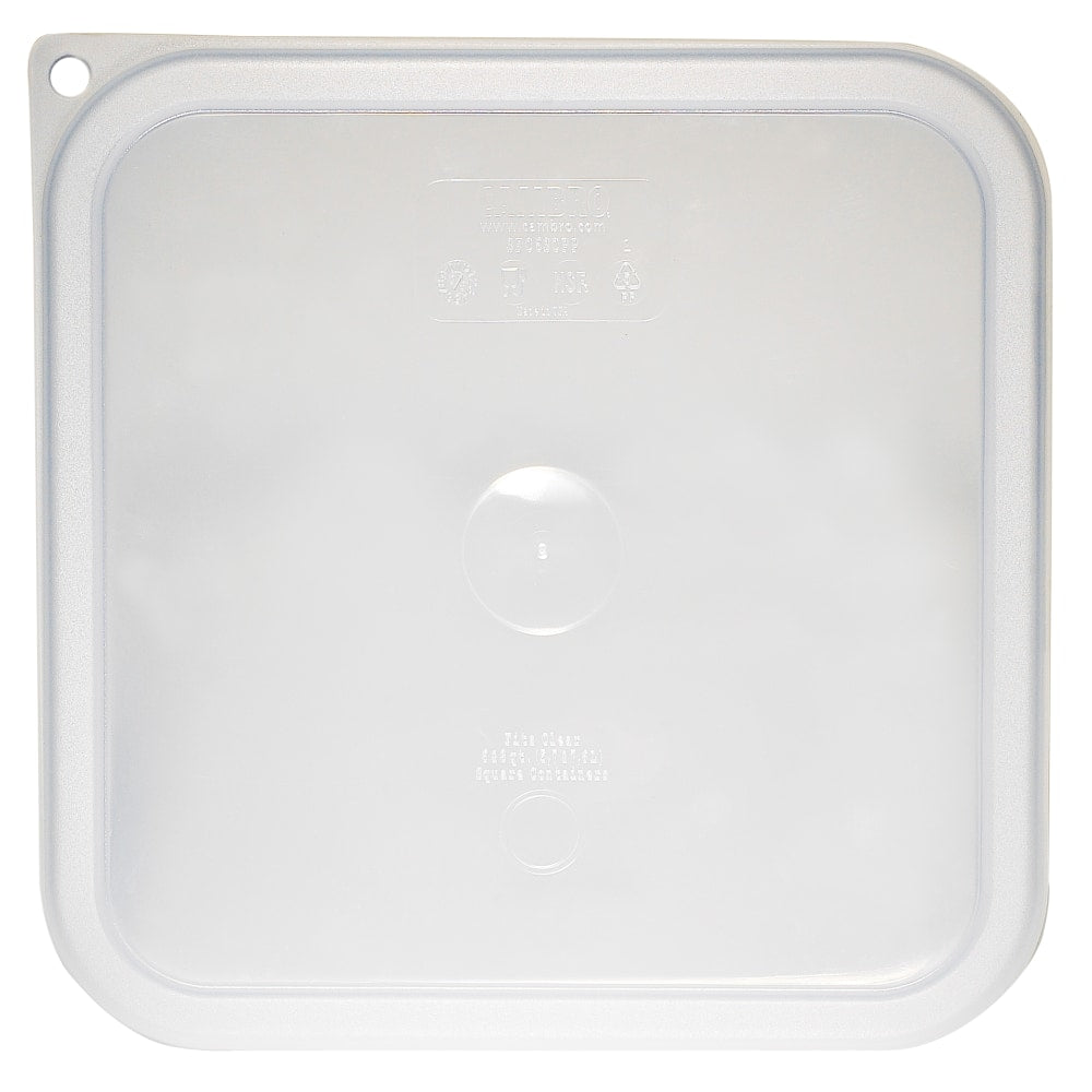 Cambro Seal Covers For 6-8 Qt Camwear CamSquare Containers, Translucent, Pack Of 6 Covers