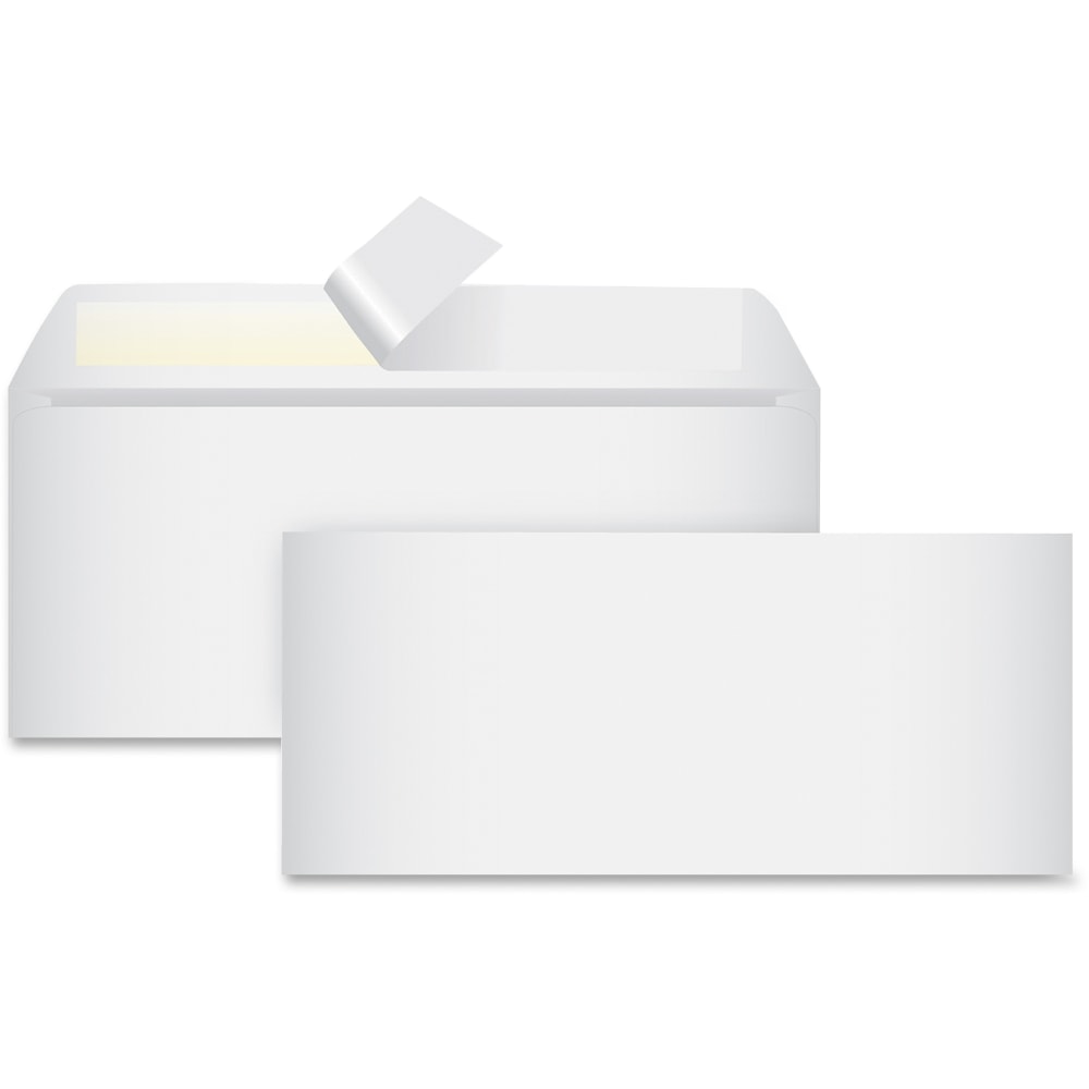 Business Source Peel-To-Seal Envelopes - Multipurpose - 3 5/8in Width x 6 1/2in Length - 24 lb - Wove - 100 / Box - White