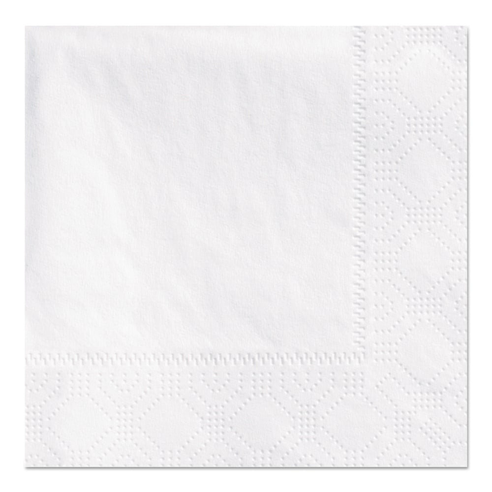 Hoffmaster Embossed 2-Ply Beverage Napkins, 9 1/2 x 9 1/2, White, Pack Of 1,000 Napkins