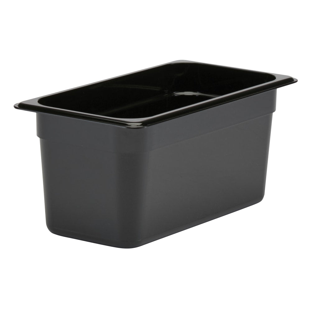 Cambro Camwear GN 1/3 Size 6in Food Pans, 6inH x 7inW 12-3/4inD, Black, Set Of 6 Pans