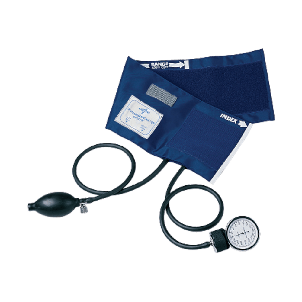 Medline Handheld Aneroid Sphygmomanometers, PVC, Adult, Blue