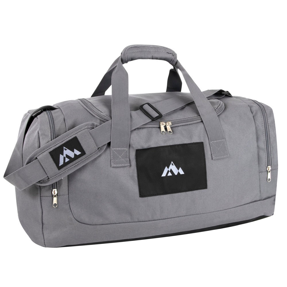 Trailmaker Polyester Duffel Bag, 12inH x 22inW x 11-1/2inD, Gray