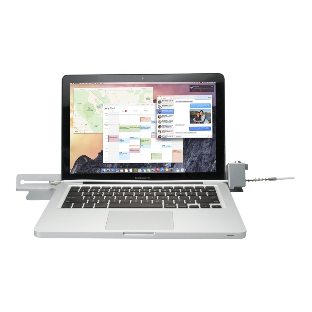 CTA Digital Laptop Security Station - Mounting kit (mount bracket, mounting hardware, security station) - for notebook - lockable - metal, aluminum, ABS plastic - desktop