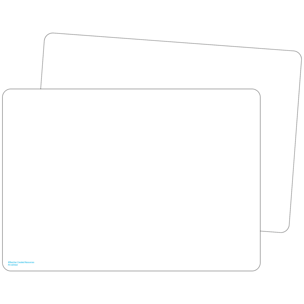 Teacher Created Resources Double-Sided Premium Blank Dry-Erase Boards, 8-1/4in x 11-3/4in, White, Pack Of 10 Boards