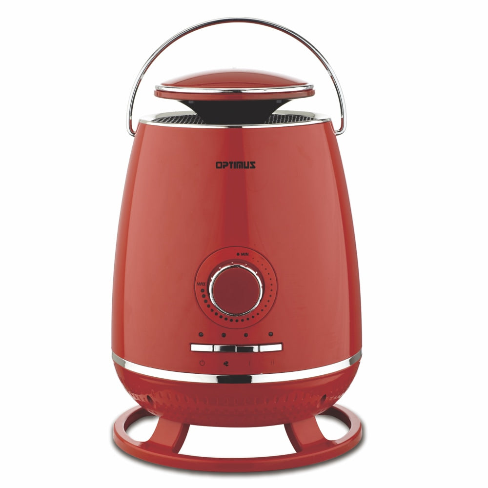 Optimus 1500-Watt Portable 360 Surround Ceramic Heater With Thermostat, 12in x 8in, Red