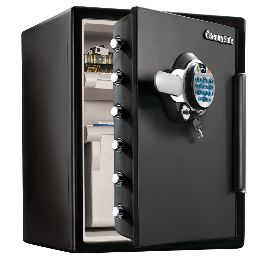 SentrySafe Fingerprint Safe, 125 Lb, 2 Cu. Ft., Black