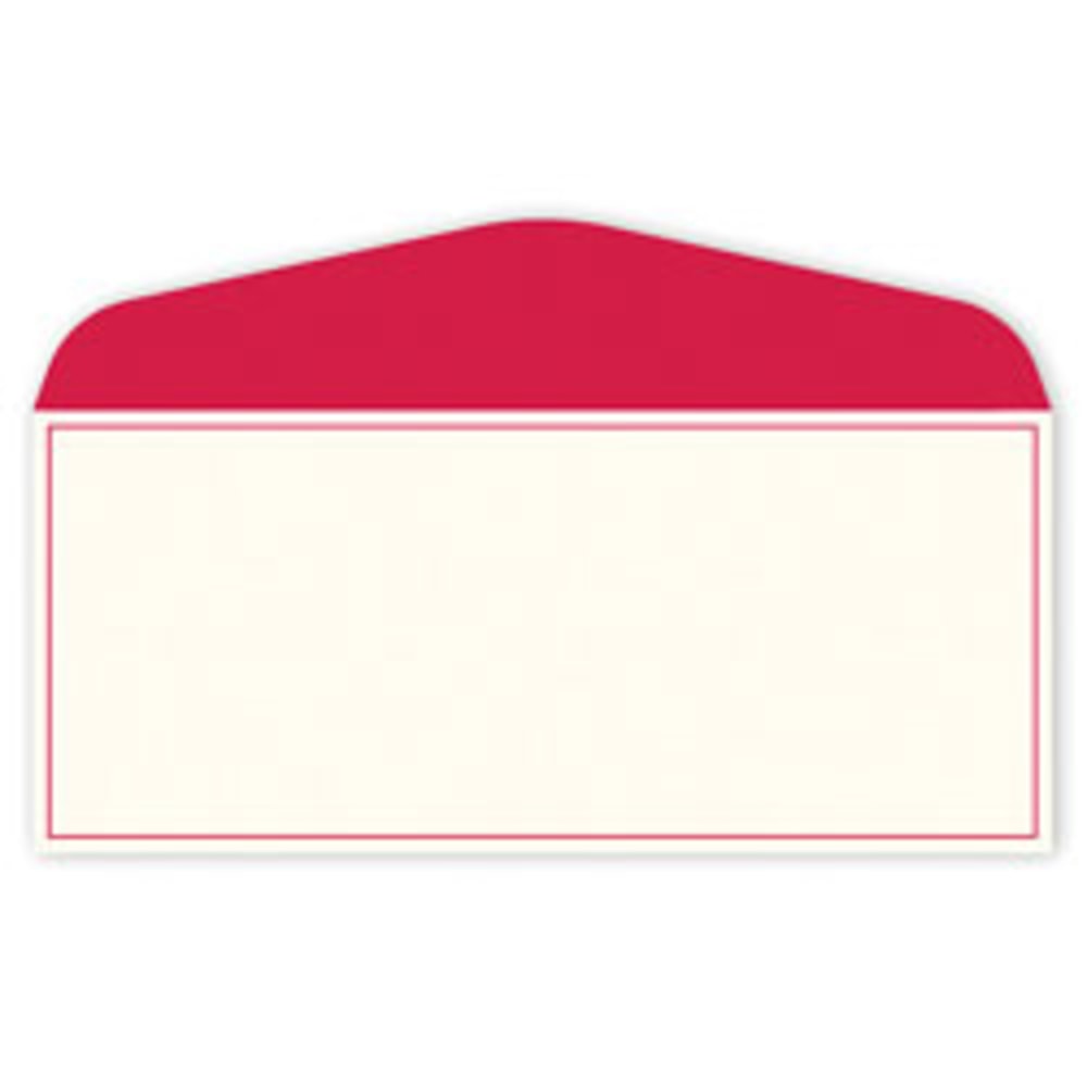 Gartner Studios #10 Stationery Envelopes, Gummed Seal, Red Border, Pack Of 50