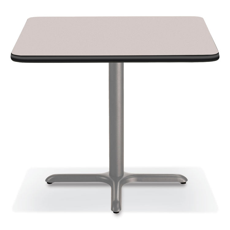 Cafe Table, 36w x 36d x 30h, Square Top/X-Base, Gray Nebula Top, Gray Base