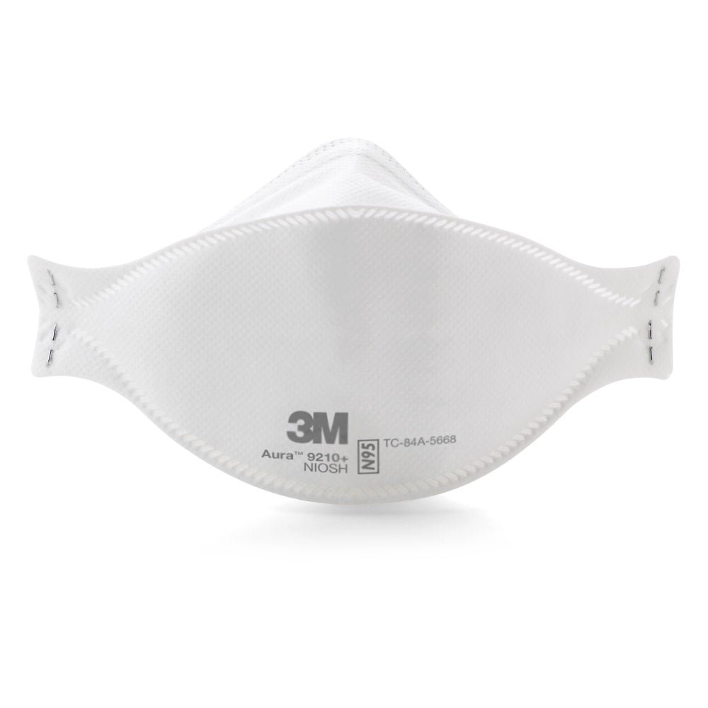 3M Aura N95 Particulate Respirators, 9205+, White, Pack Of 440 Respirators