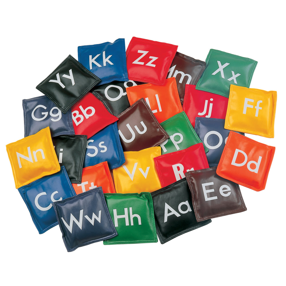 Champion Sports Letter Bean Bags, 5in x 5in, Assorted Colors, Pack Of 26