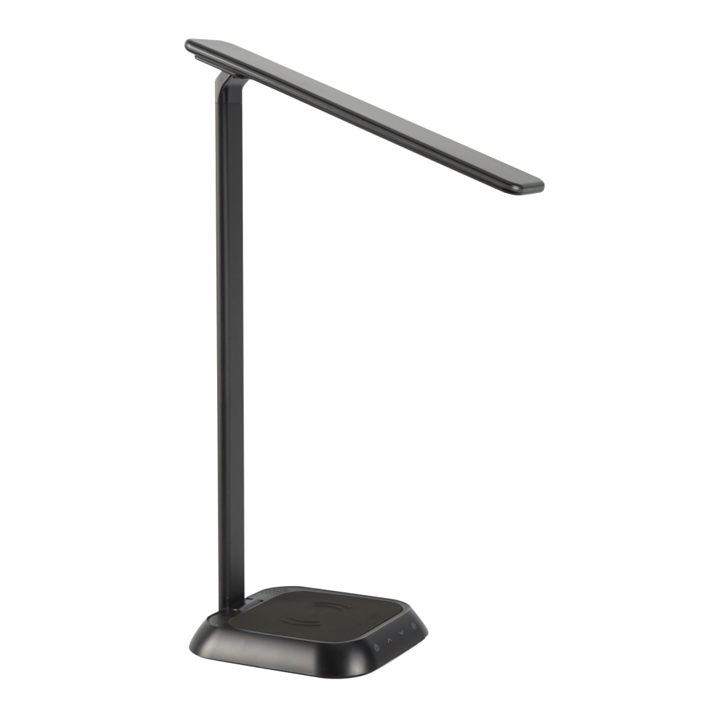 Vari LED Task Lamp + Wireless Charger, 15inH x 5inW x 5inD, Black