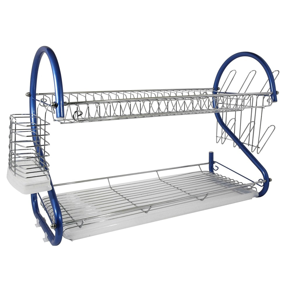 Better Chef DR-226B 2-Tier Dish Rack, 22in, Blue
