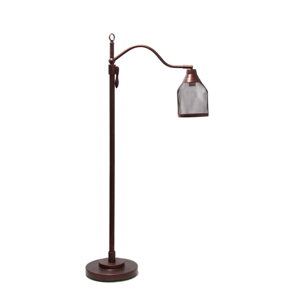 Lalia Home Vintage Arched Floor Lamp, 60inH, Red Bronze