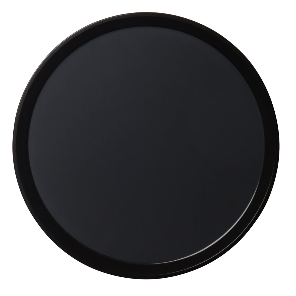 Cambro Round Polytread Trays, 16in, Black, Set Of 12 Trays, PT1600110