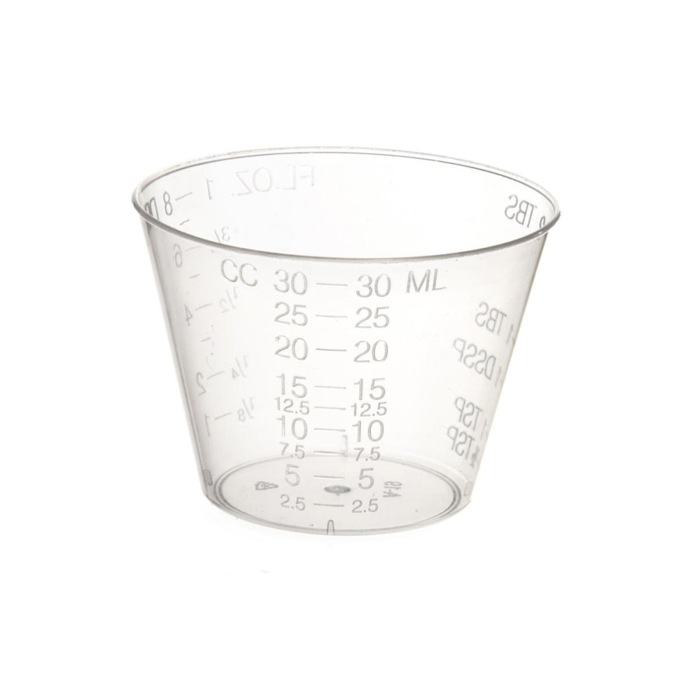 Medline Non-Sterile Graduated Plastic Medicine Cups, Drams, 1 Oz, Clear, Pack Of 5,000