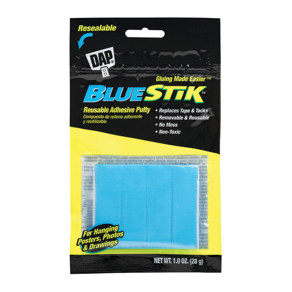 DAP BlueStik Reusable Adhesive Putty, 1 Oz, Pack Of 12