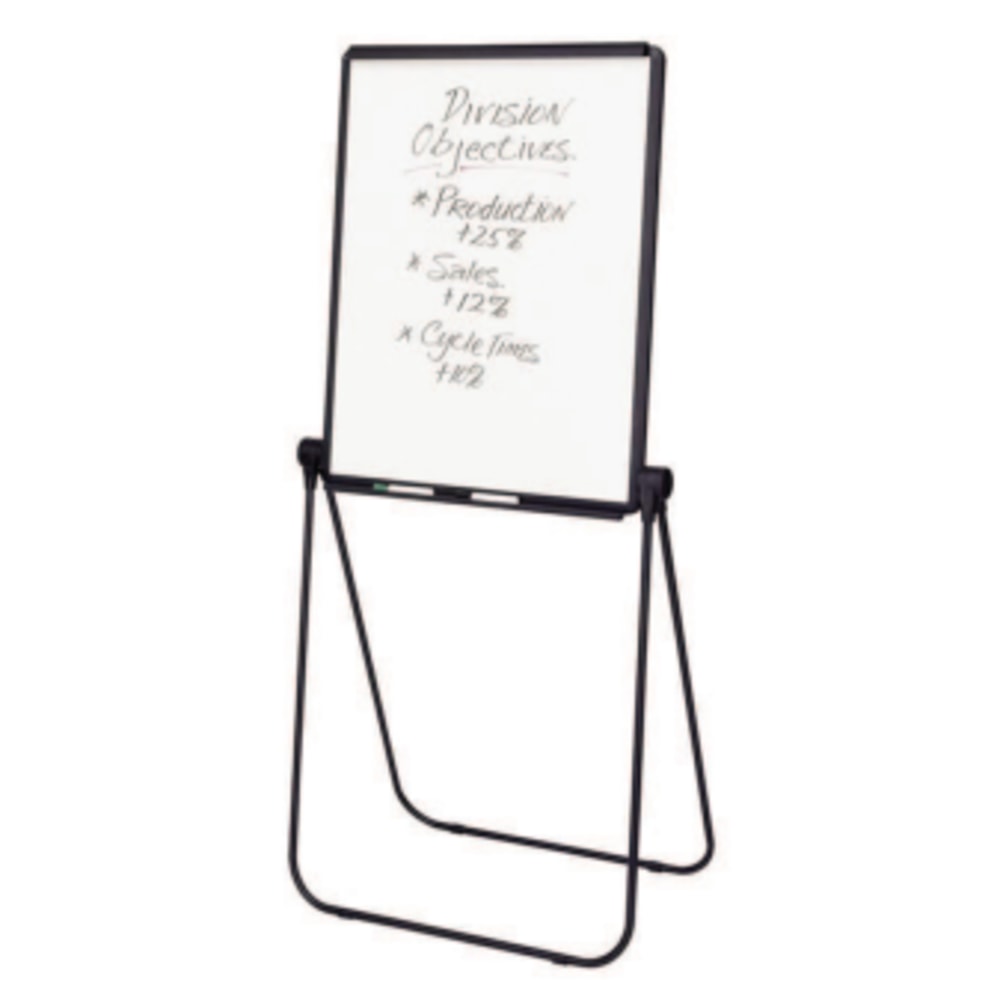 Quartet Ultima Easel, Whiteboard/Flipchart, 27in x 34in, Reversible, Black Frame