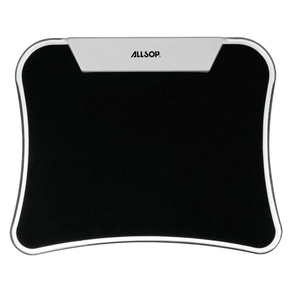Allsop LED Mouse Pad/USB Hub, 9in x 11in, Black