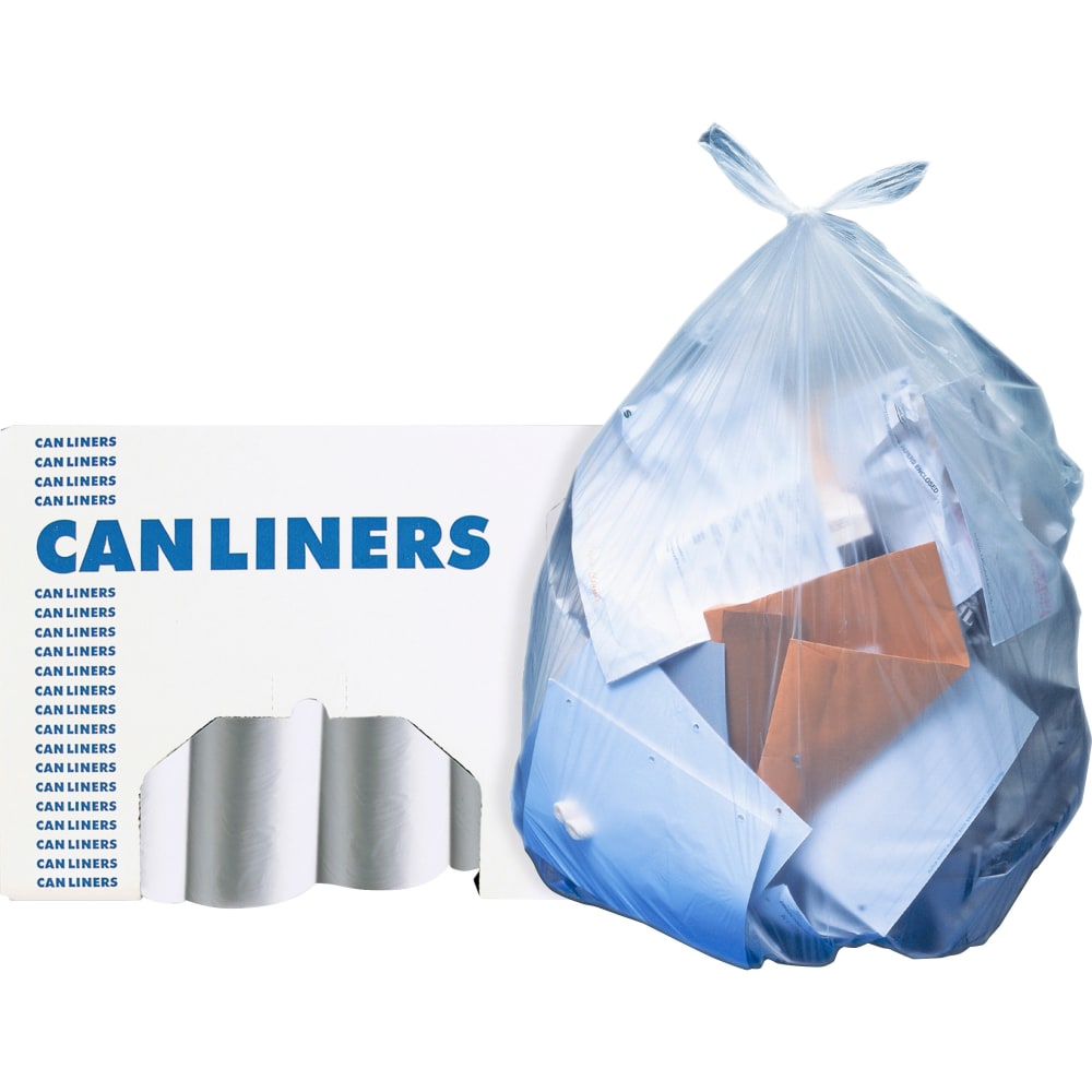 Heritage AccuFit .9mil Clear Can Liners - 23 gal Capacity - 30in Width x 45in Length - 0.90 mil (23 Micron) Thickness - Clear - 8/Carton - 25 Per Roll - Can